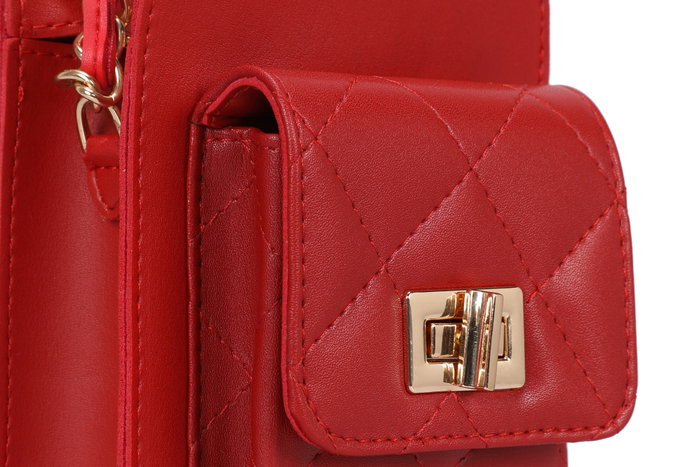 Lucky Bees Bolso Bandolera 305 Rojo de Piel de Polivinilo Lucky Bees Bolso Bandolera 305 Rojo de Piel de Polivinilo